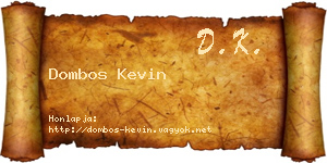 Dombos Kevin névjegykártya